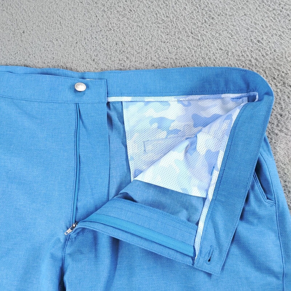 Peter Millar Shorts Mens 40 Blue Crown Sport Performance Wicking Golf Chino EUC - Picture 5 of 16